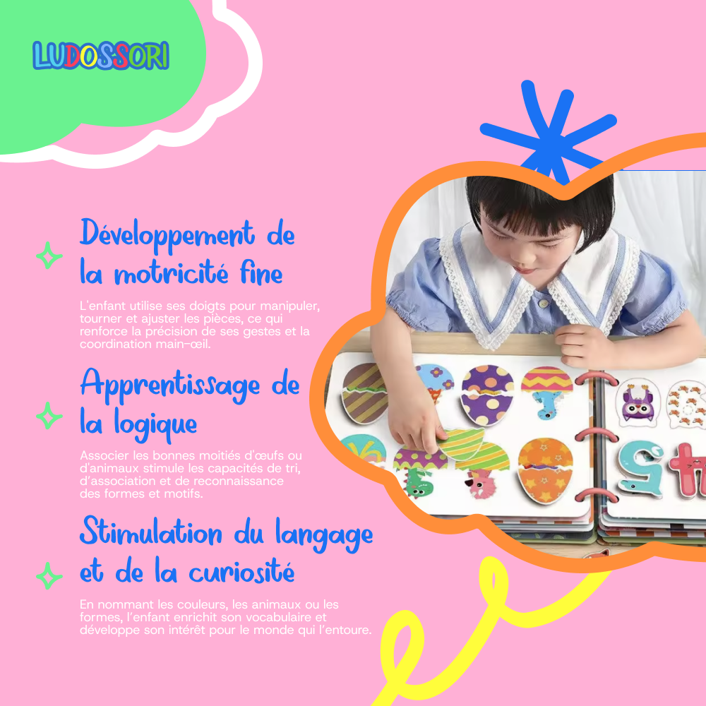 Livre d'Occupation Montessori pour Bébé (1-3 ans)