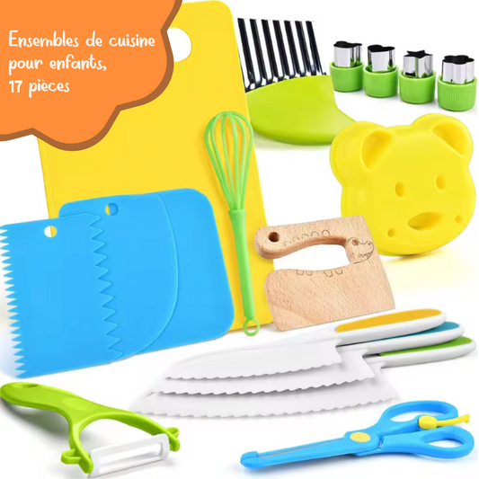 Ensemble de Cuisine pour Enfants, 17 Pièces (2-8 ans)