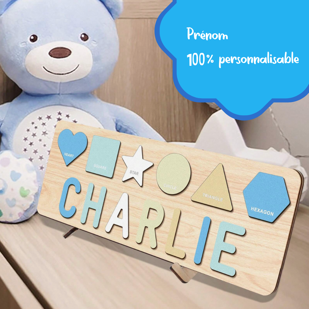 Puzzles de Nom Personnalisés en Bois (2ans et +)